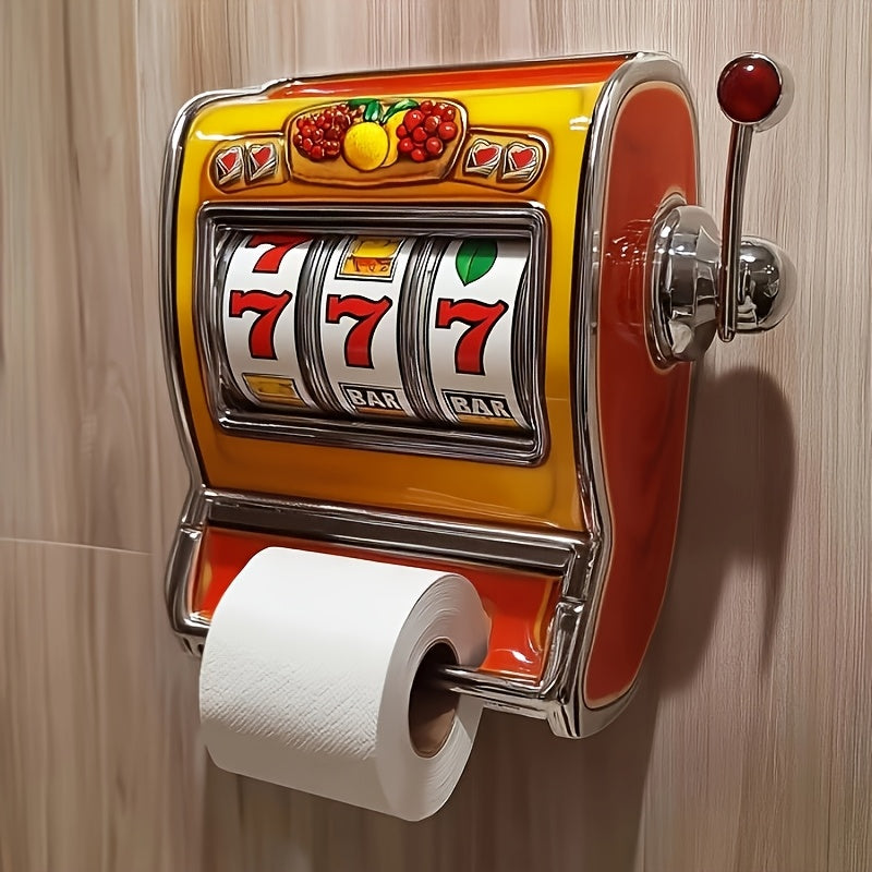 Färgglad väggmonterad toalettpappershållare - Spelmaskinsdesign