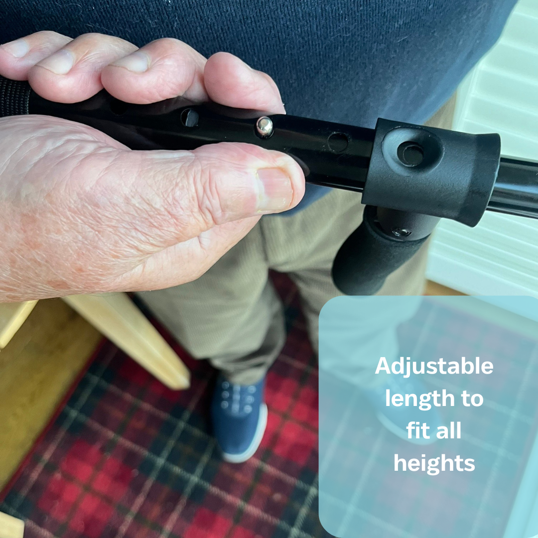 Foldbar Stok med Lys & Alarm - Stabilitet og Sikkerhed