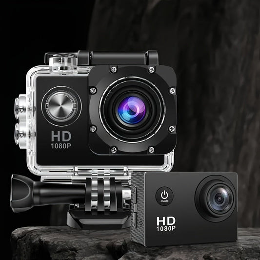 Kompakt Actionkamera med HD Video og Bredvinkelobjektiv