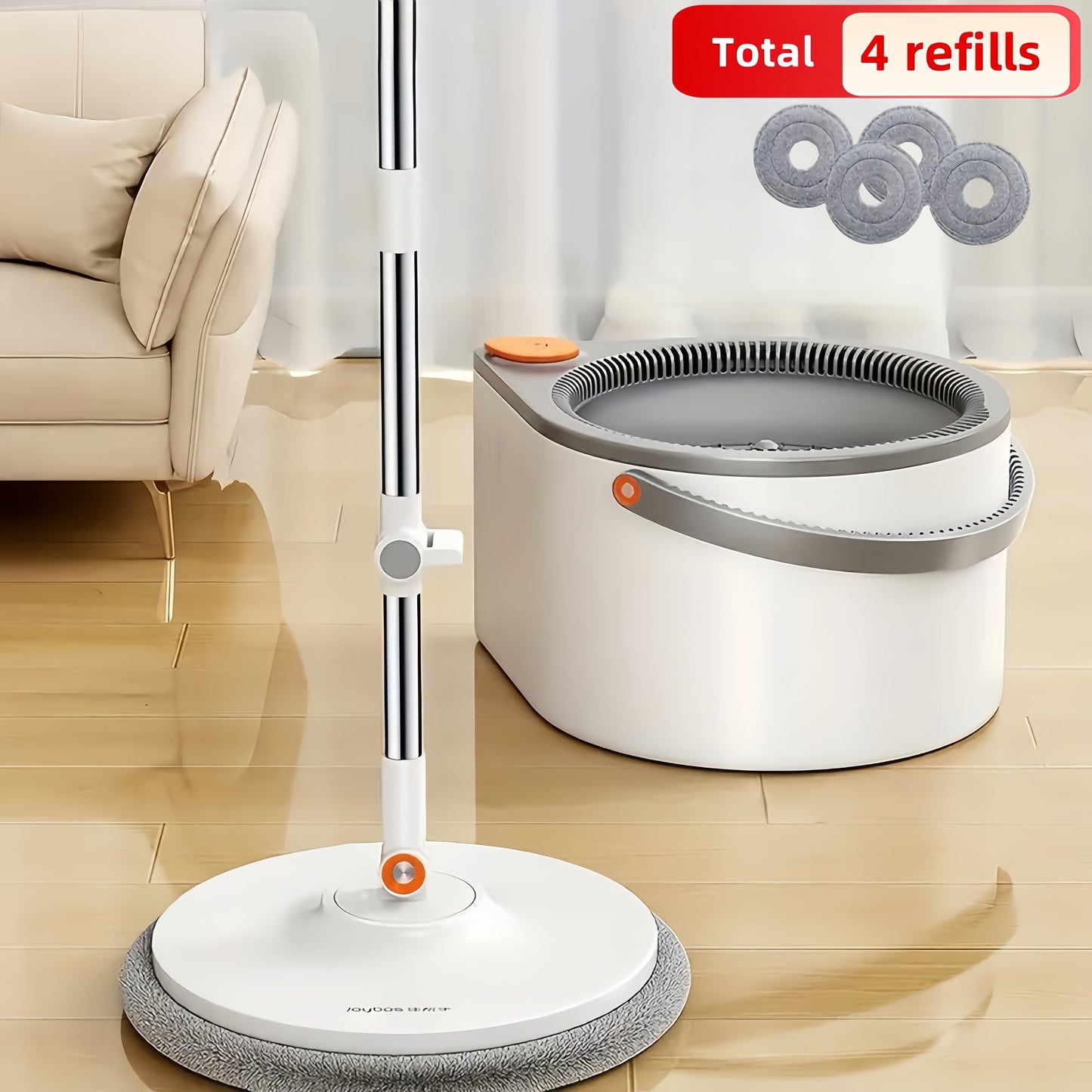 SmartMop Roterande Set – Handsfree Rengöring med Justerbar Höjd