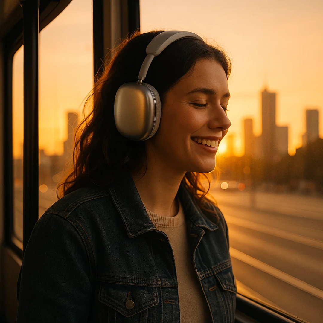 Ljudglädje | Trådlösa Bluetooth-hörlurar med HiFi-ljud och brusreducering