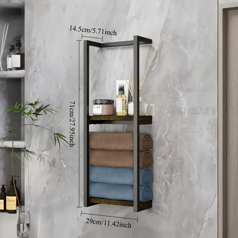 Vägghängd handdukshållare | Platsbesparande & elegant design