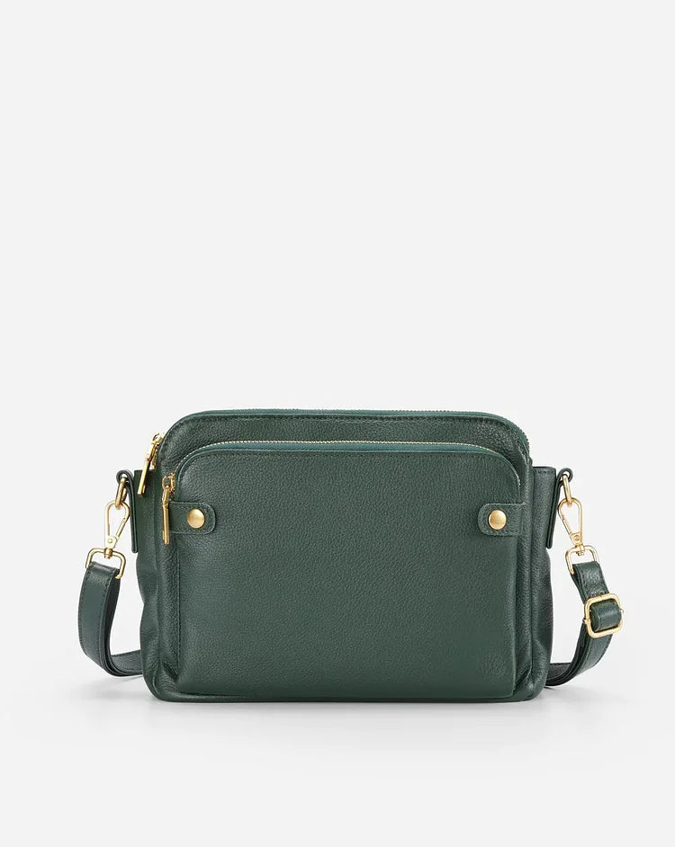 Stilren Crossbodyväska i Läder med Plats