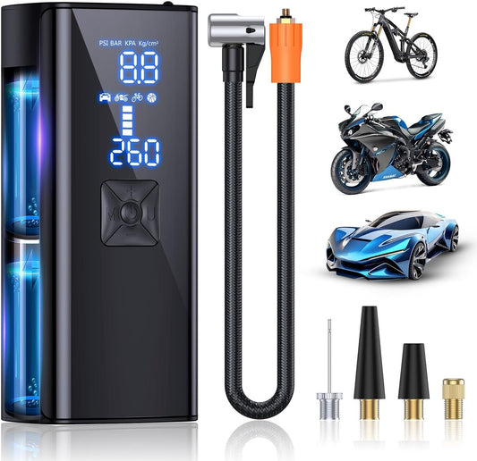 Kompakt Luftkompressor med 25000mAh Batteri og Smart Modes