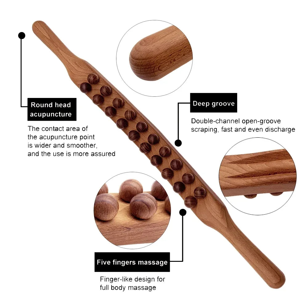 Naturlig Gua Sha Massage Stang – RelaxWood