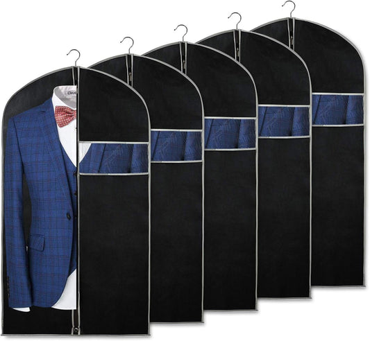 Andningsbara klädöverdrag - Set med 5 stycken med transparent fönster