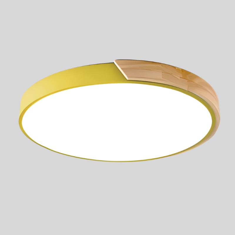 Moderne LED Loftslampe i Træ - Stilfuld og Pladsbesparende