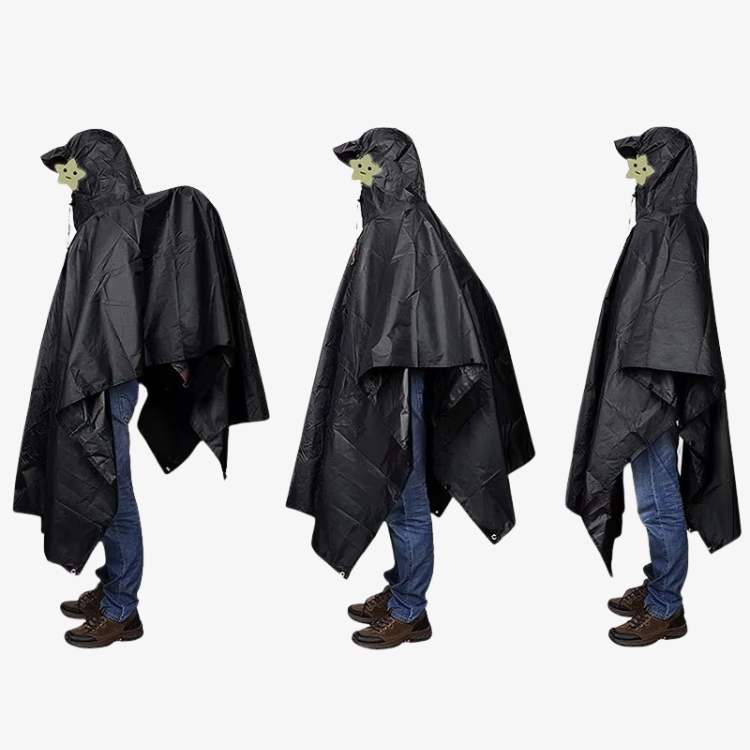 Multifunktionelt Regnponcho til Udendørs Eventyr