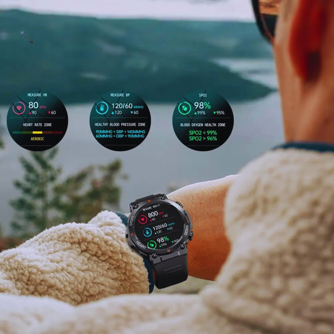 Smartwatch med HD-skärm och Bluetooth för män