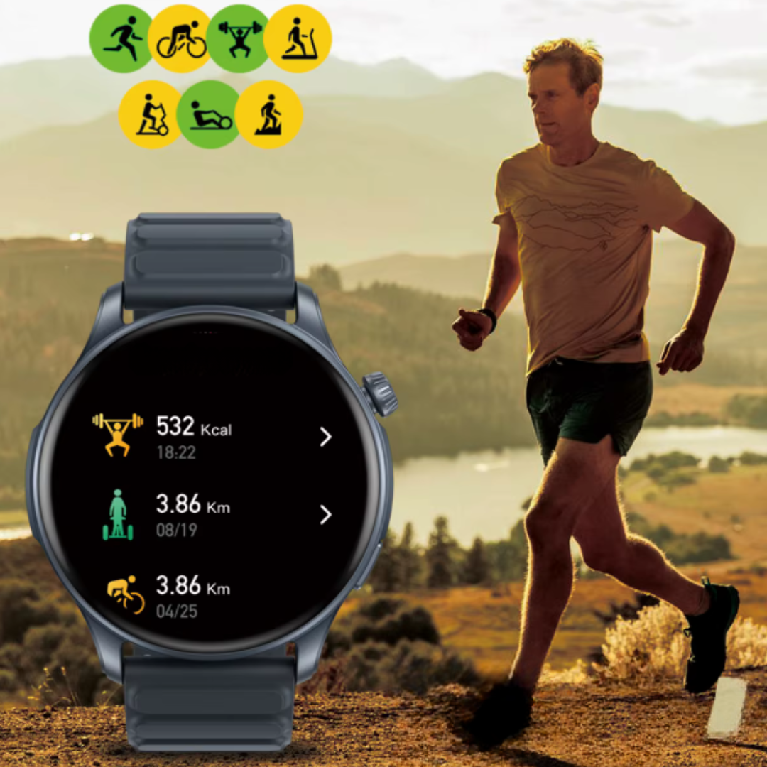 Smartwatch med AMOLED-skærm og Hi-Fi Bluetooth-opkald