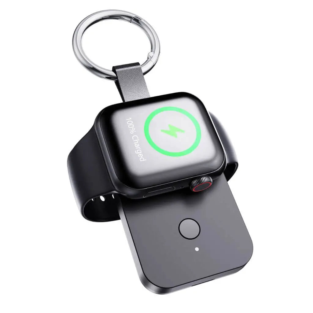 Powerbank til Apple Watch | Kompakt 1000mAh nøglekæde-oplader til rejse og dagligt brug