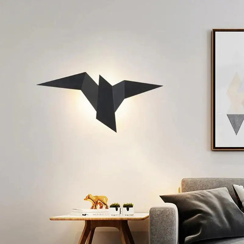 Modern Origami Vägglampa med Varmt LED Ljus