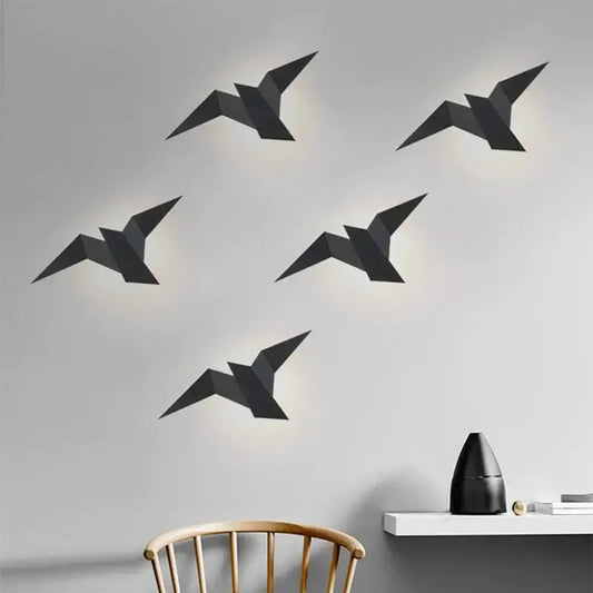 Moderne Origami Væglampe med Varmt LED Lys
