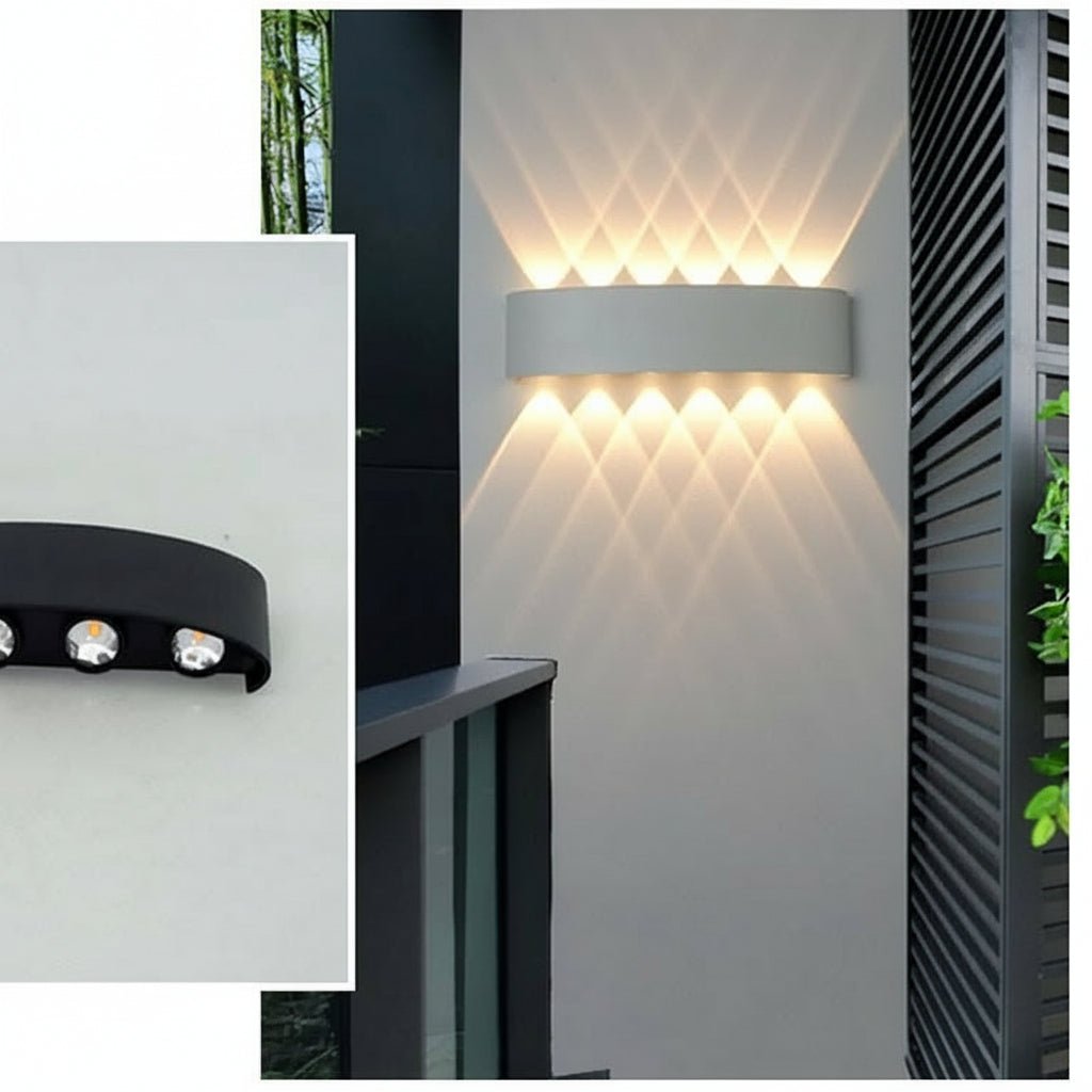 Moderne LED Udendørs Væglampe med Klar og Effektiv Belysning