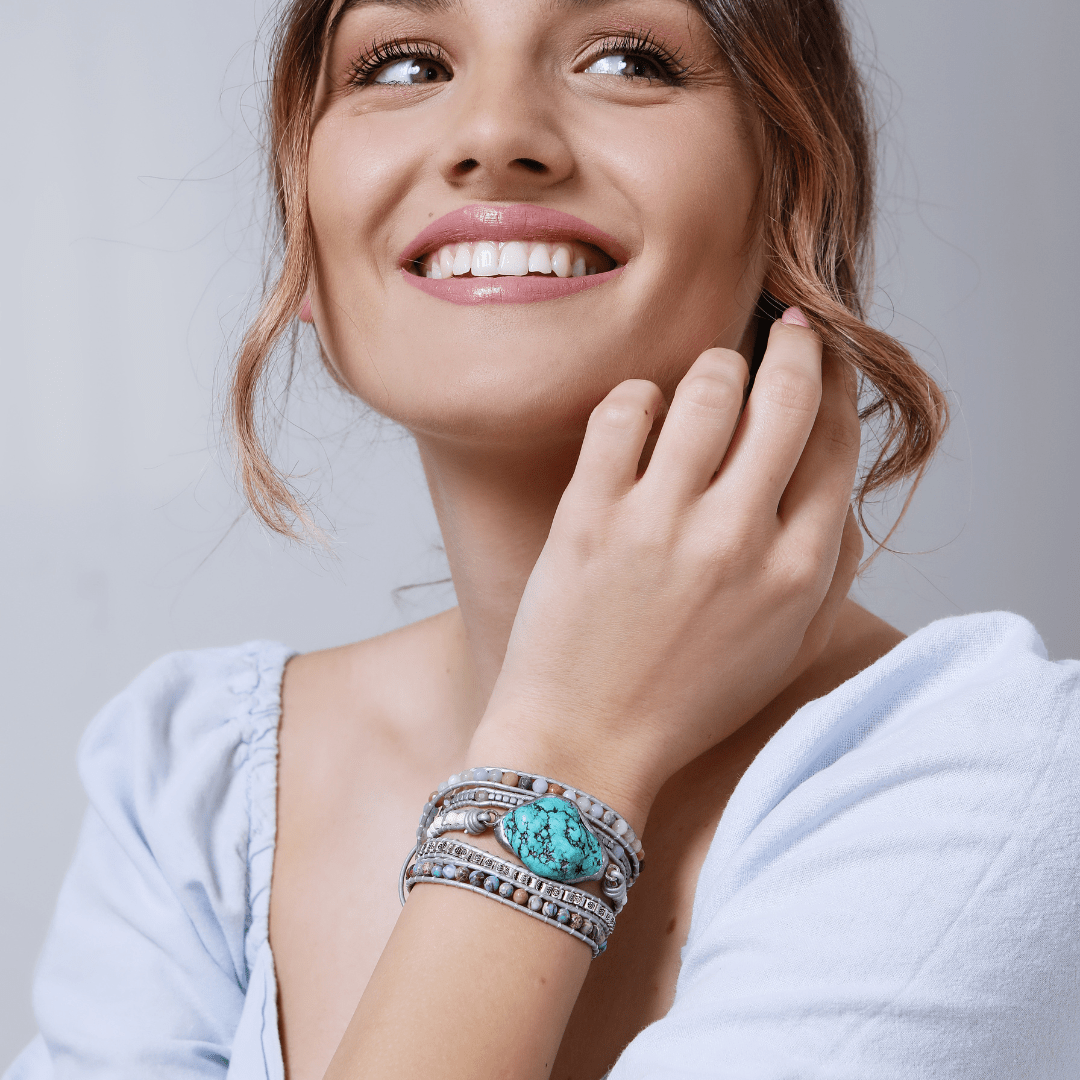 HealingWrap Armband i Turkos - Harmoni och Skydd