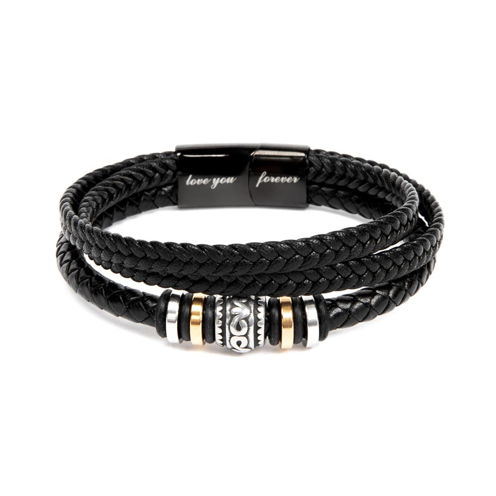 Halsband med meddelande till mitt barnbarn – Svart design – Presentidé