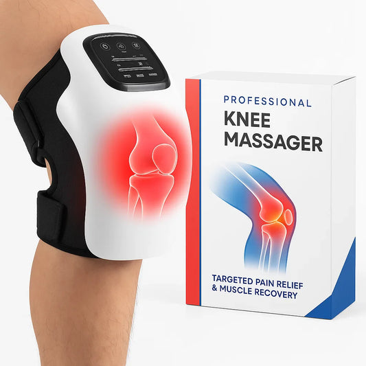 Knæmassageapparat med Infrarød Lysterapi for Smertelindring