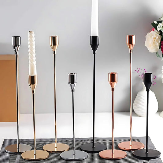 Moderna Ljusstakar i Stål - Elegant Design för Ditt Hem