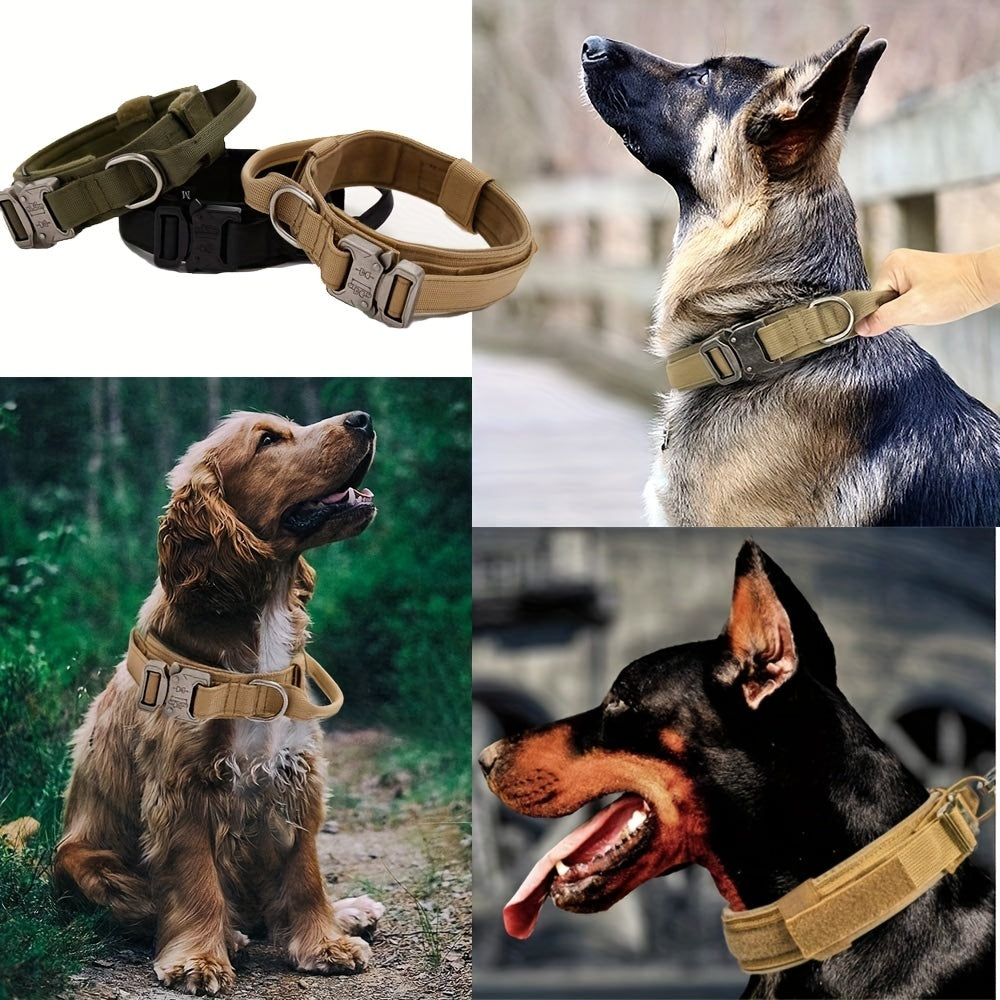 Taktisk hundehalsbånd – Justerbart og holdbart til store og mellemstore hunde