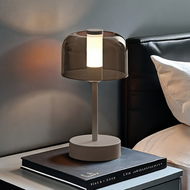 Vintage LED Bordslampa med USB och Justerbar Ljusstyrka