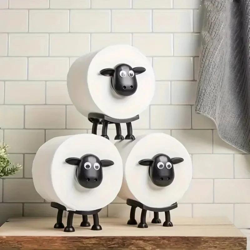 Charmerende Schaf-Toiletrulleholder uden montering