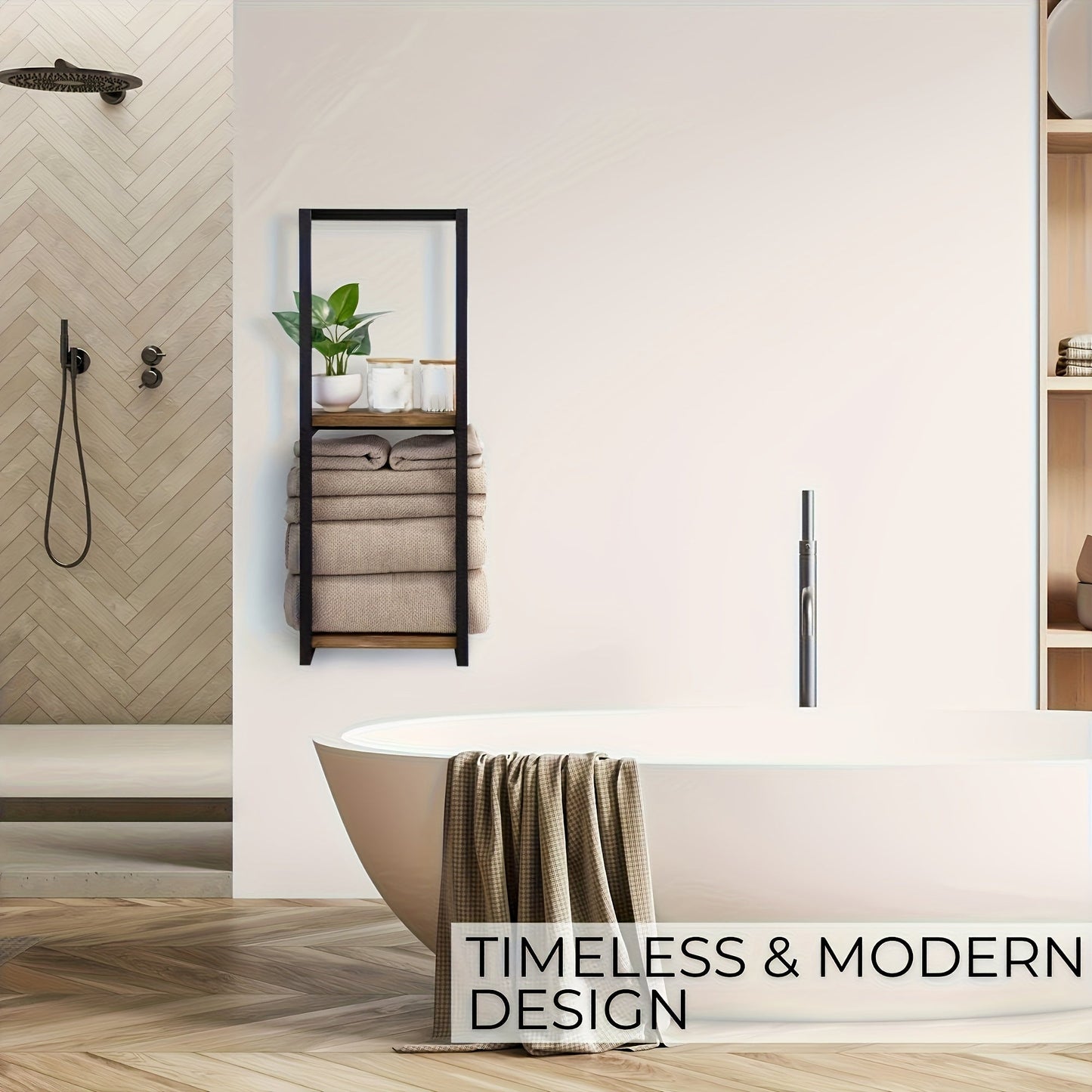 Vägghängd handdukshållare | Platsbesparande & elegant design