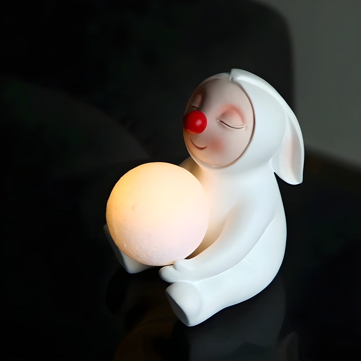 USB-opladelig Kaninlampe med Blidt LED-lys for Hygge