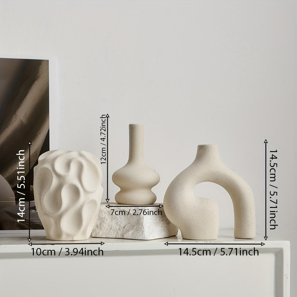 Moderna Boho Keramikvaser - Stilrent Nordiskt Design Set