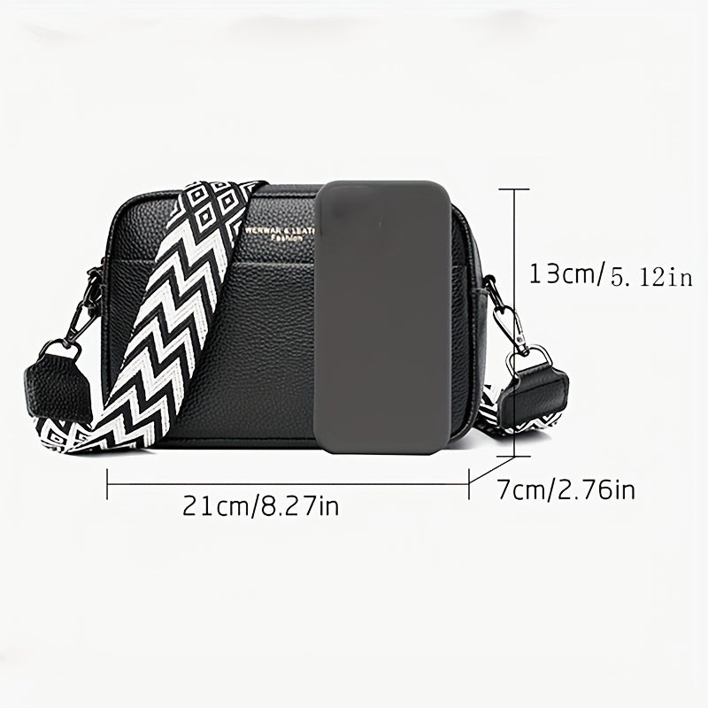 Elegant crossbody-väska i läder – Funktionell och stilren med justerbar rem