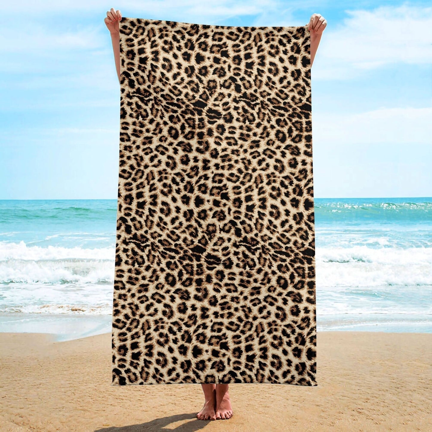 Supermjuk Mikrofiberstrandhandduk - Snabbtorkande Design