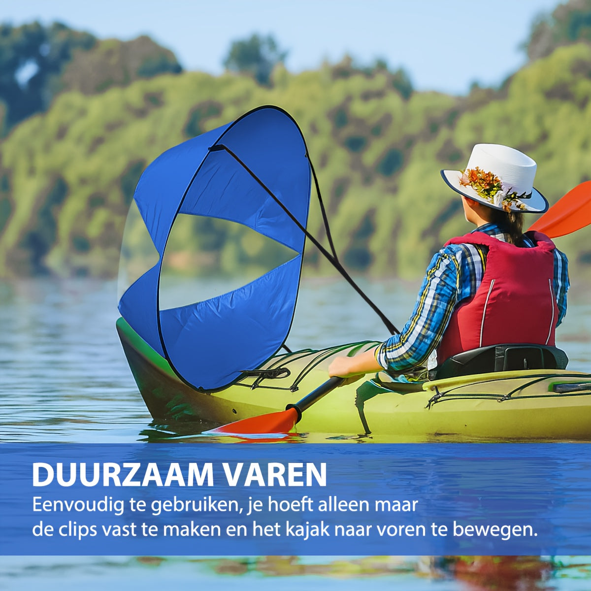Hopfällbart kajaksegel – snabbare och enklare paddling