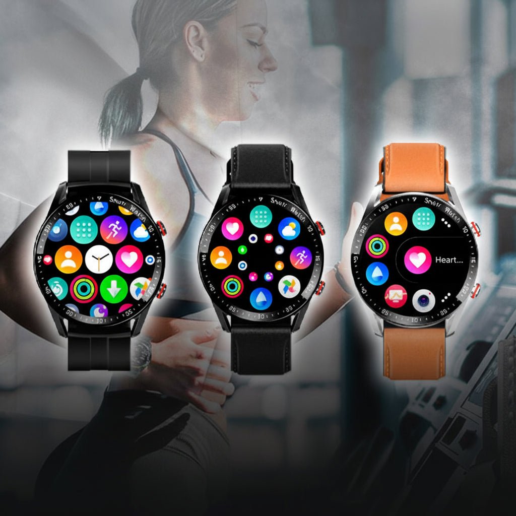 Smartklocka med Bluetooth-samtal och vattentät fitnessmätare