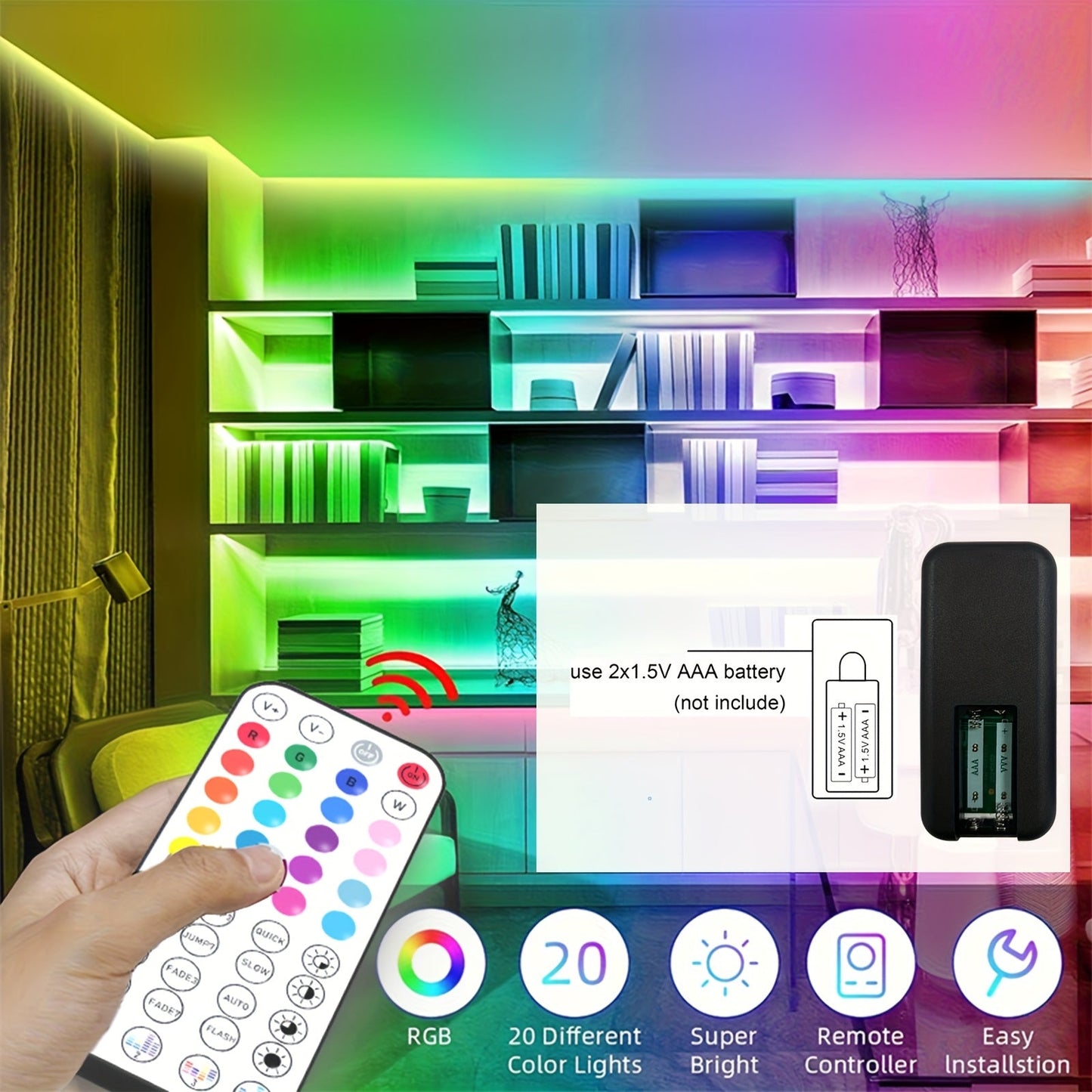 Fleksible LED Lysstrips med Musik Synkronisering og Farveskift