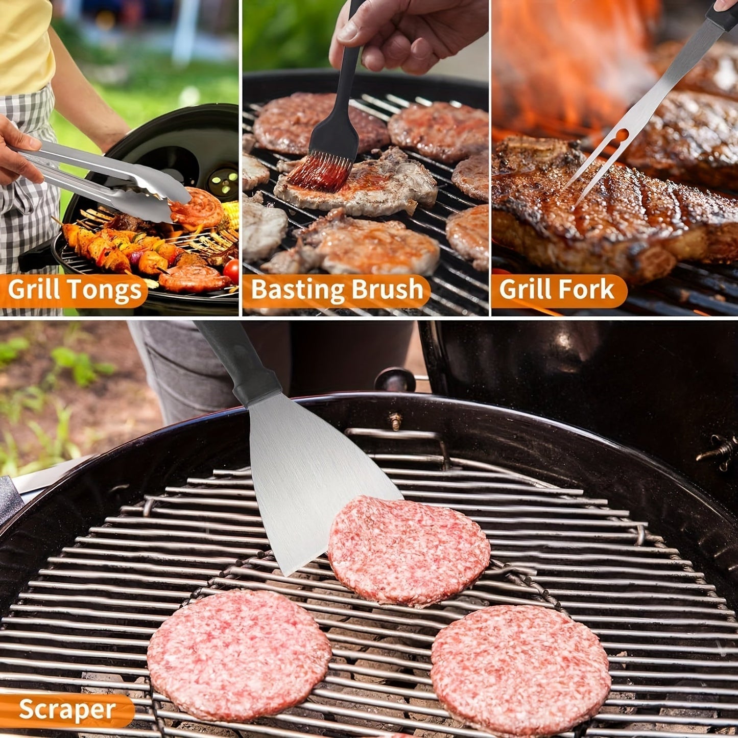 20-delers BBQ Værktøjssæt i Rustfrit Stål – Optimer Din Grilloplevelse