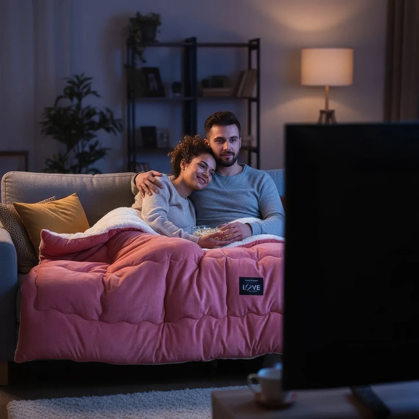 Lyxig Sherpafleece-filt – Varm och Andningsbar Komfort
