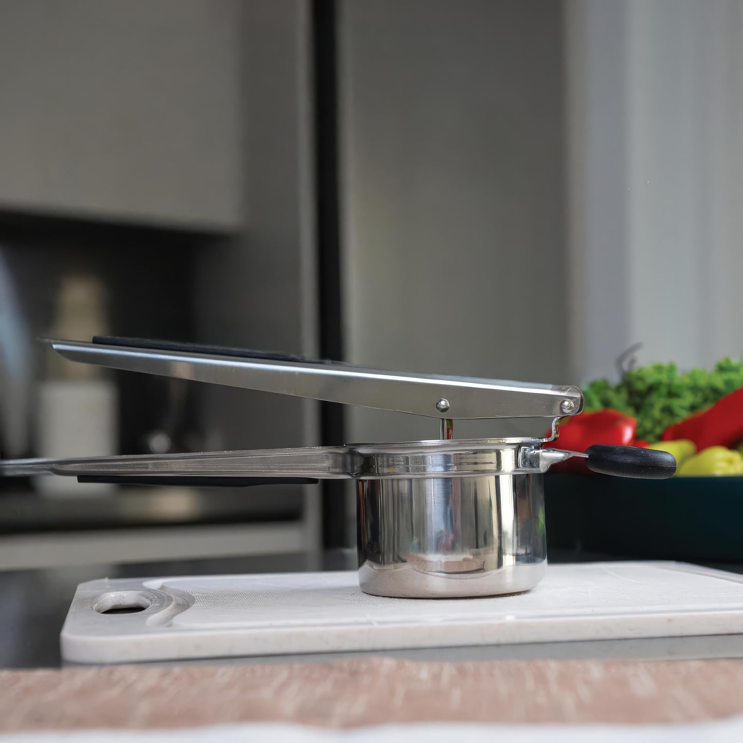 Potatispress i Rostfritt Stål – Perfekt Mos Varje Gång