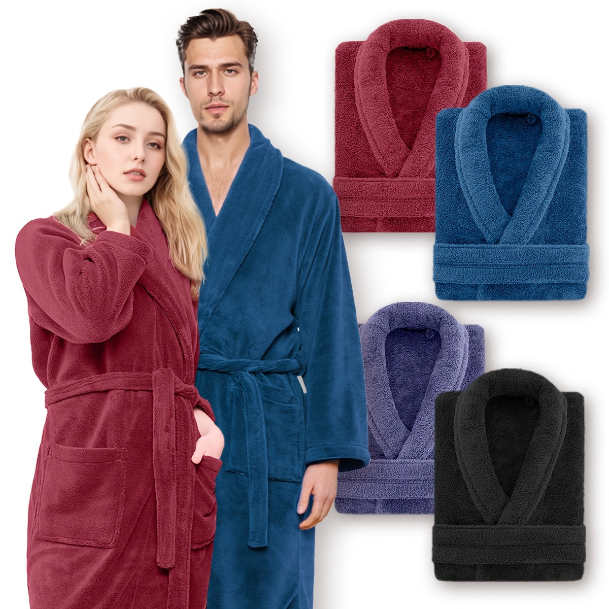Lyxig Unisex Badrock i Mjuk Fleece – Komfort och Värme