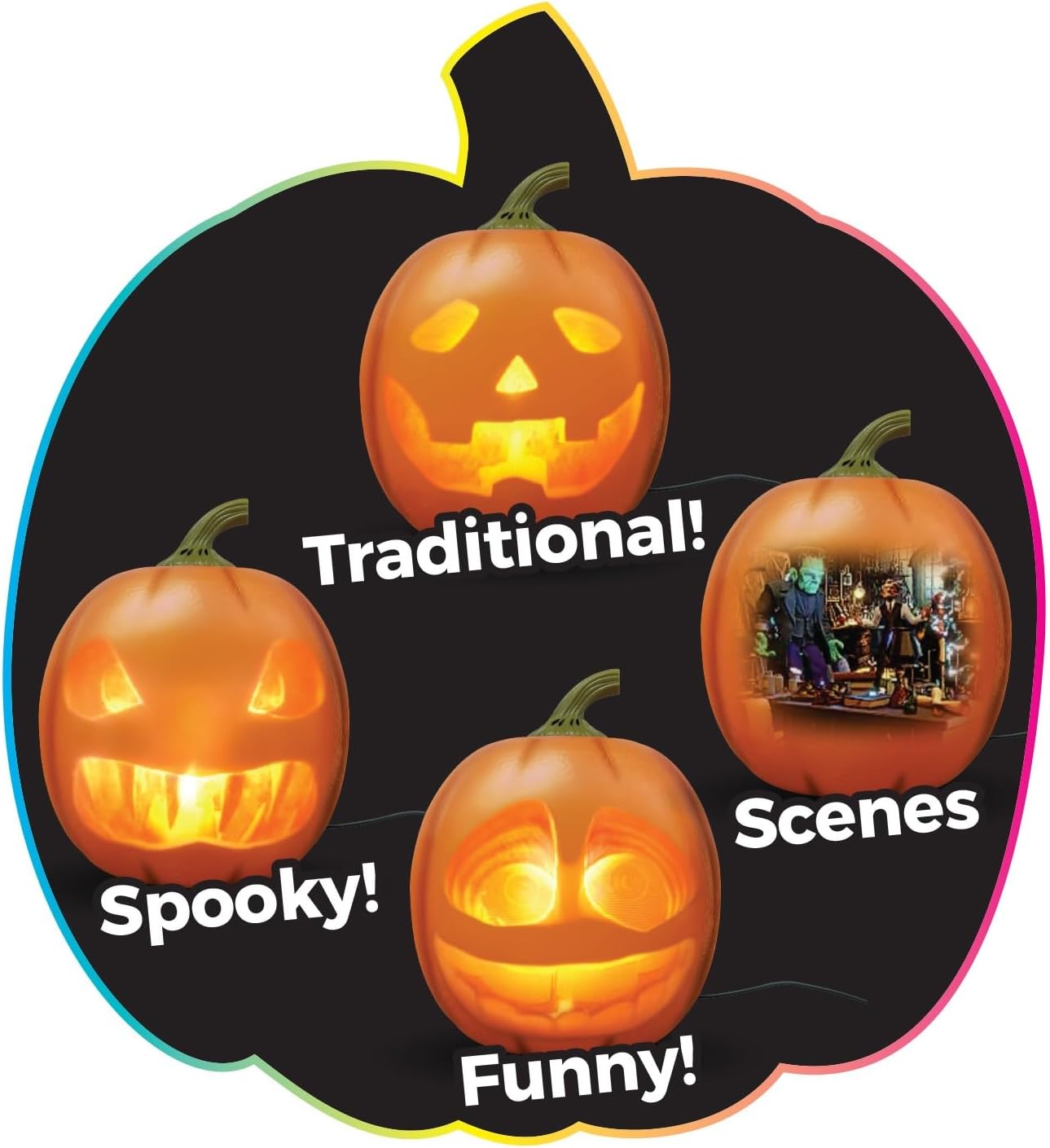 Bevægelsessensor Halloween Græskar med Animation og Projektion