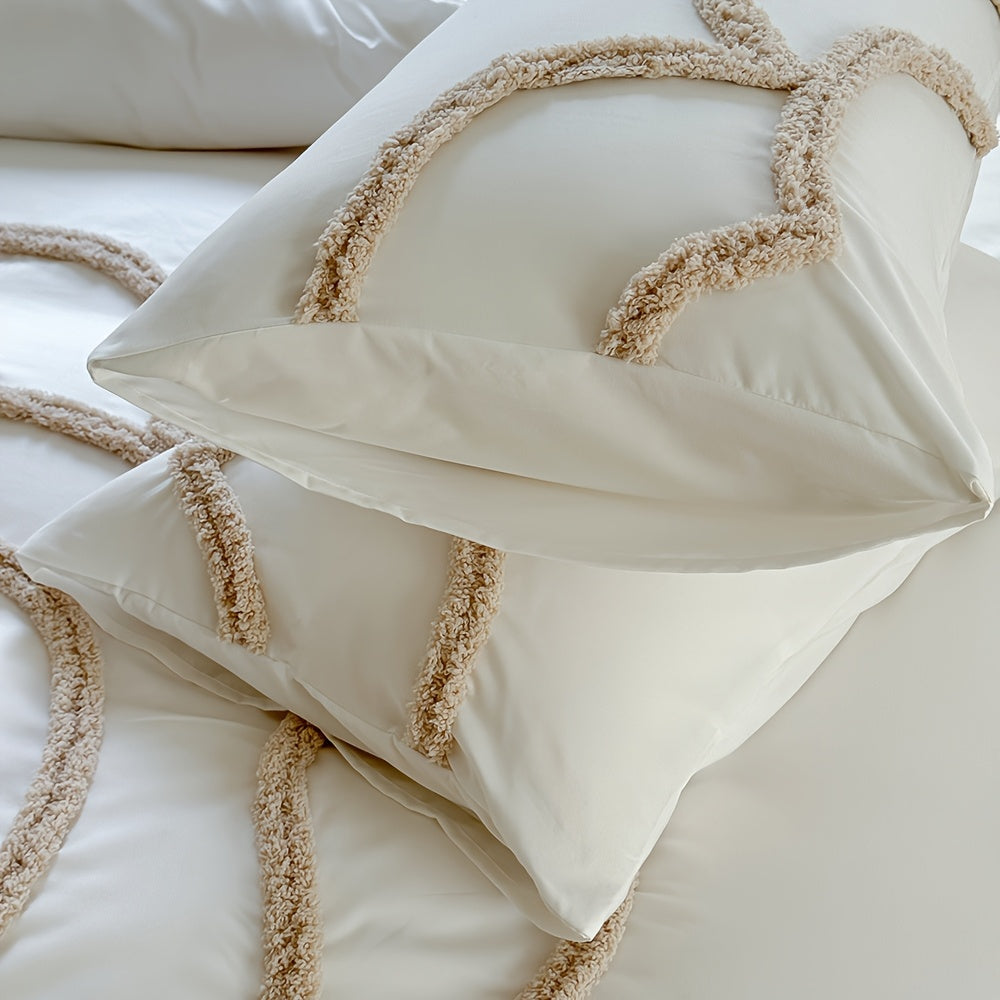 Elegant sängklädesset med blommigt motiv – påslakan och örngott
