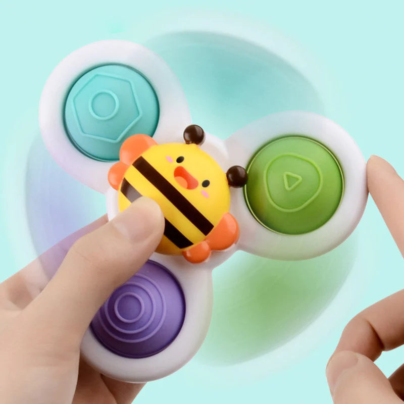 Montessori Spinner Legetøj med Sugekop – Sensorisk til børn til borde, vinduer og højstole