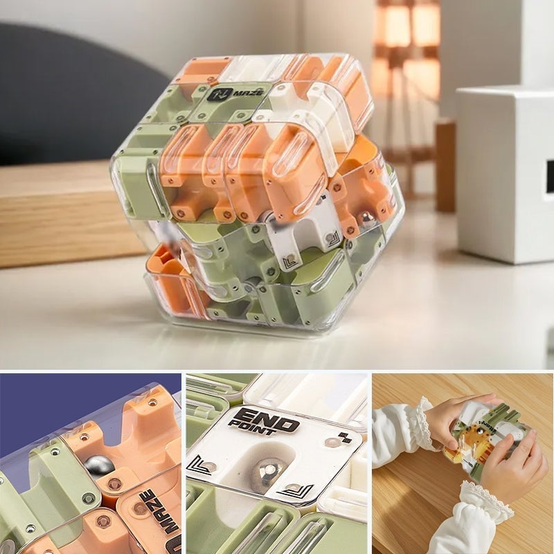 3D Labyrintkub - Hjärnträning & Kul för Barn
