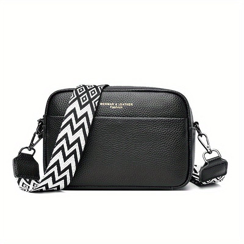 Elegant crossbody-väska i läder – Funktionell och stilren med justerbar rem
