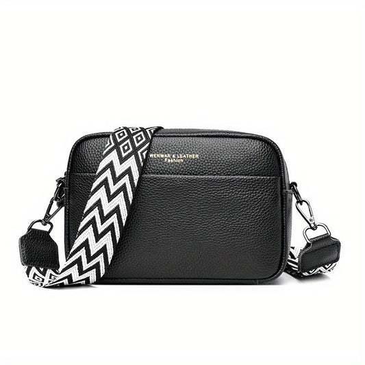Elegant crossbody-väska i läder – Funktionell och stilren med justerbar rem