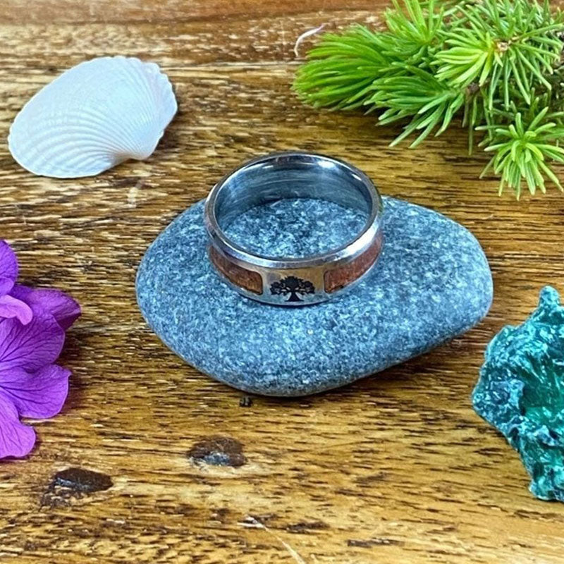 Elegant Livets Træ Ring i Rustfrit Stål til Kvinder - Vira