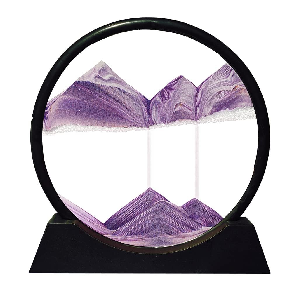 Lugnande 3D Sandkonst - Elegant Glasdekoration för Ditt Rum
