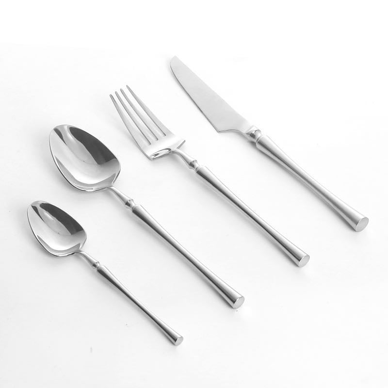 Elegant Sæt af 24 Stk. Rustfrit Stål Bestik – GlanzSet