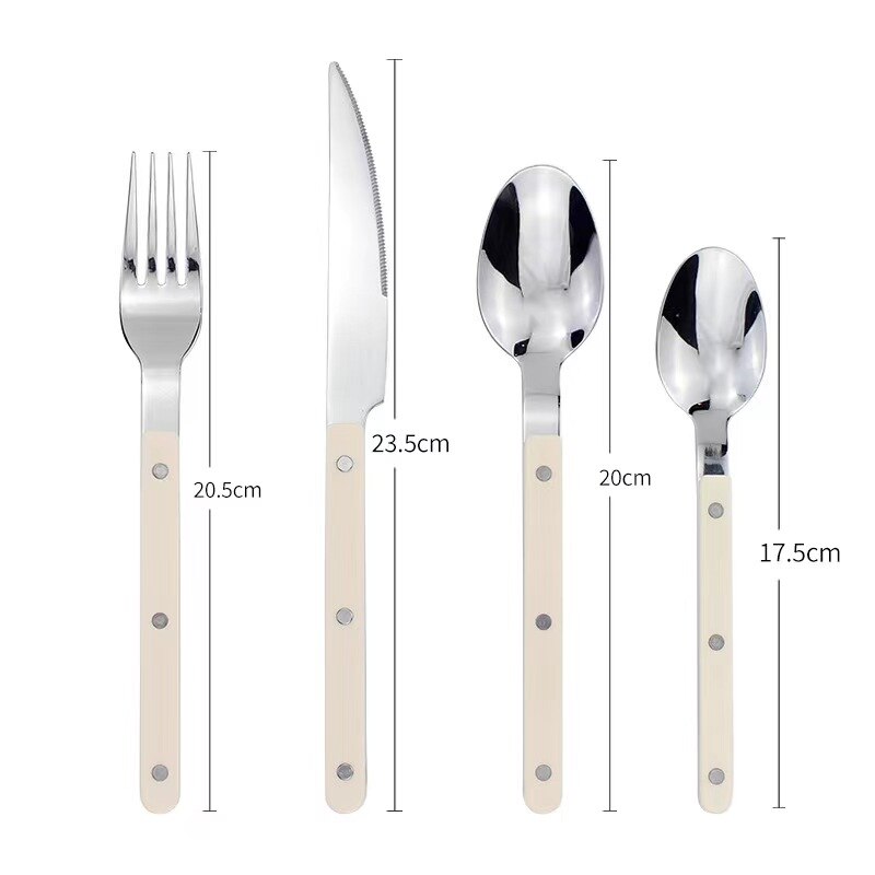 Elegant Sæt af 24 Stk. Rustfrit Stål Bestik – GourmetKlassik