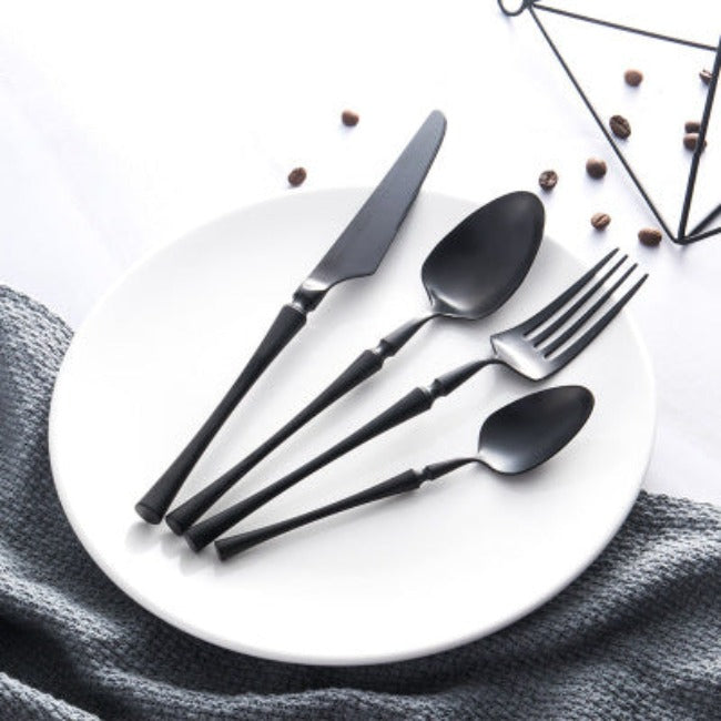 Elegant Sæt af 24 Stk. Rustfrit Stål Bestik – GlanzSet
