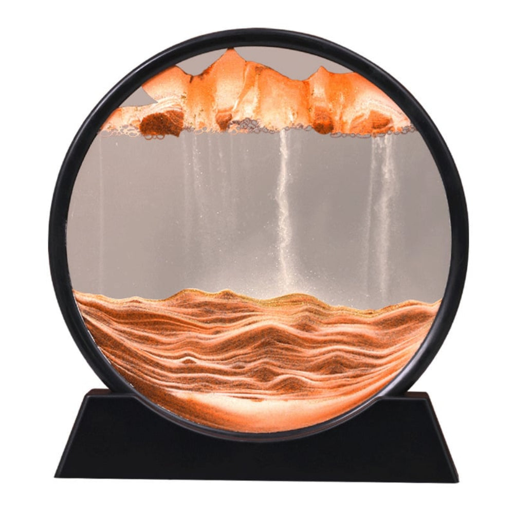 Lugnande 3D Sandkonst - Elegant Glasdekoration för Ditt Rum