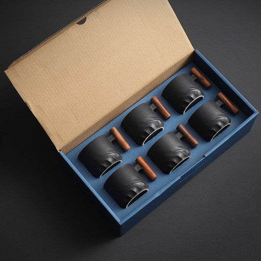 Porcelænsbechersæt - Stilfuld nydelse, 6 dele, 70ml